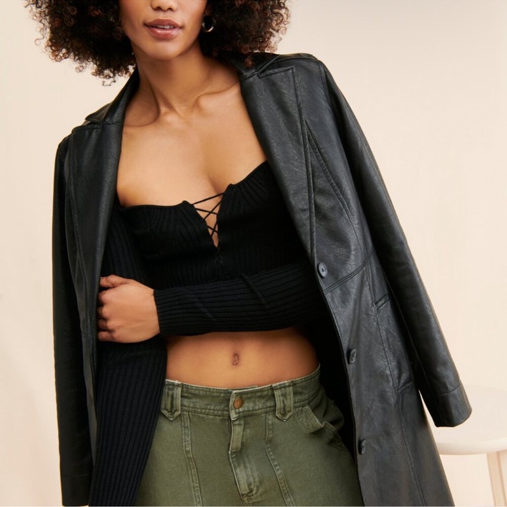 UO Lara vegan leather coat